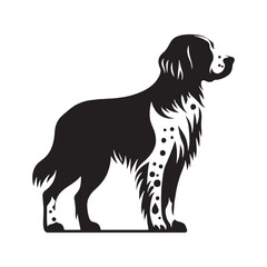 Simplistic Brittany silhouette for pet lovers and designers - Brittany illustration - minimal Brittany vector - dog silhouette
