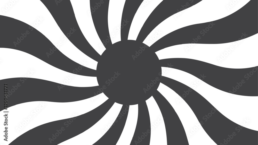 Aufkleber Abstract background with rays retro starburst. Spiral radial striped pattern beam with rays. Retro explosion white and gray vintage ray sunrise. Gray and White twist background.