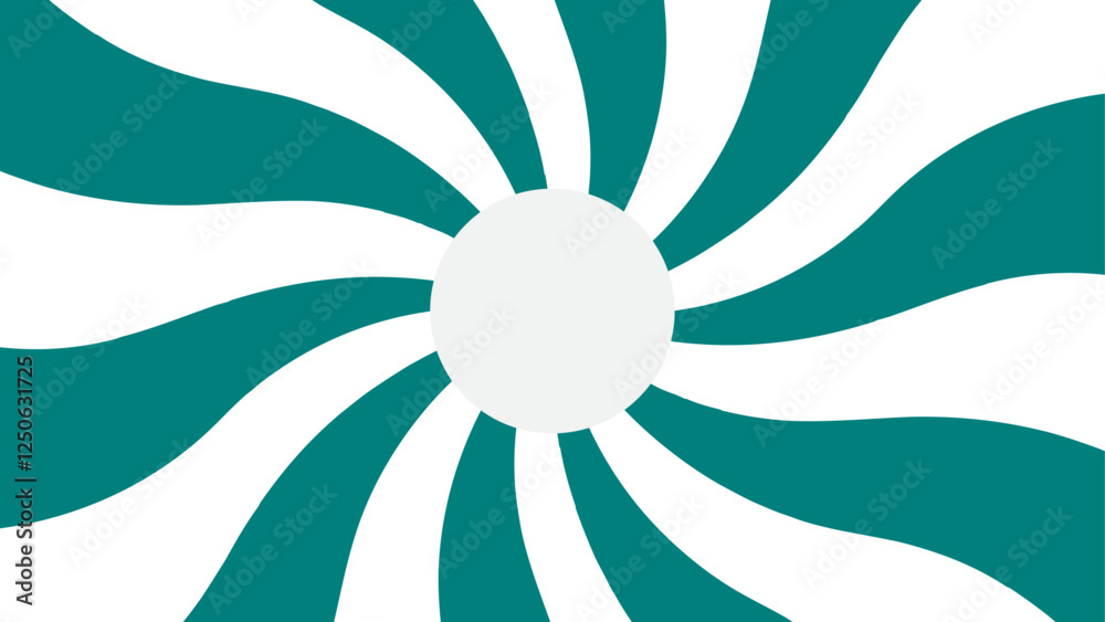 Aufkleber Abstract background with rays retro starburst. Spiral radial striped pattern beam with rays. Retro explosion white and Green vintage ray sunrise. Green and White spiral twist background.