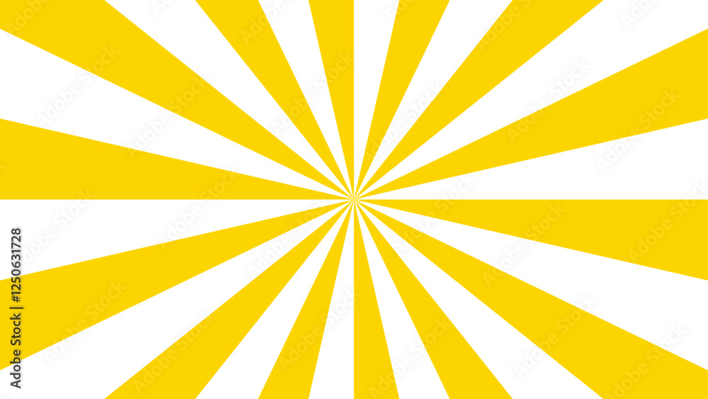 Poster Abstract background with rays retro starburst. Spiral radial striped pattern beam with rays. Retro explosion white and Yellow vintage ray sunrise. Yellow and White spiral twist background.