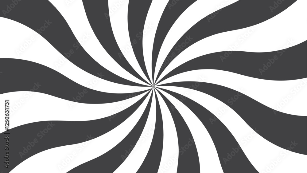 Poster Abstract background with rays retro starburst. Spiral radial striped pattern beam with rays. Retro explosion white and gray vintage ray sunrise. Gray and White twist background.