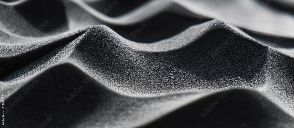 Poster textured black and white close-up of sandy beach patterns highlighting natural contours and shapes i