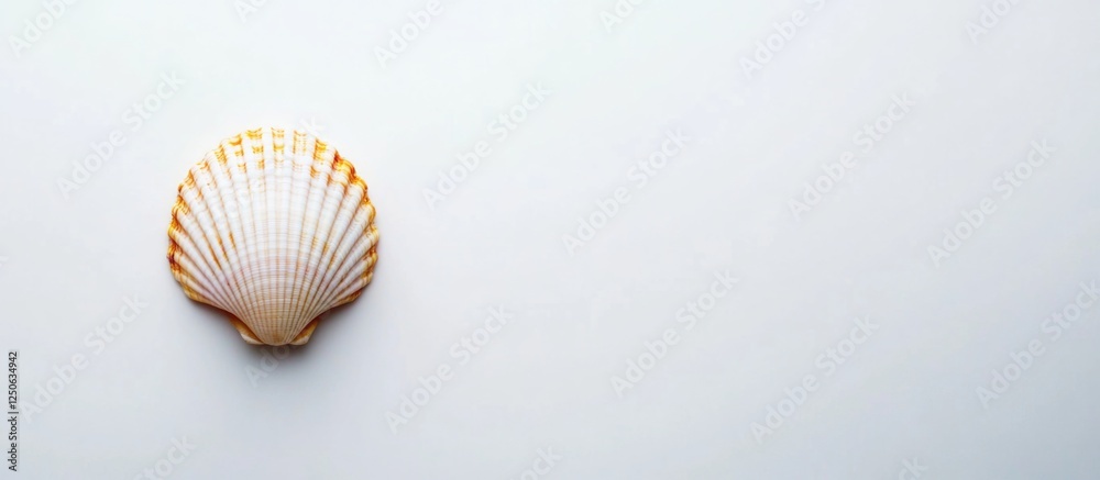 Poster beautiful seashell isolated on a white background showcasing intricate details and natural colors id