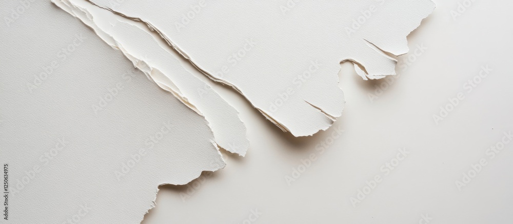 Aufkleber Textured sandy paper background with torn edges creating an elegant frame for sample text and design elements.