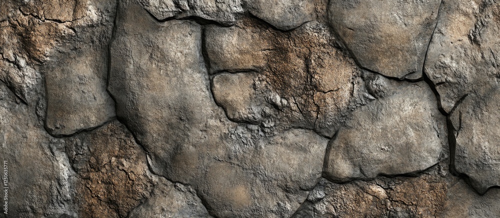 Aufkleber Natural stone texture background with weathered stones and earthy tones for architectural and design applications.