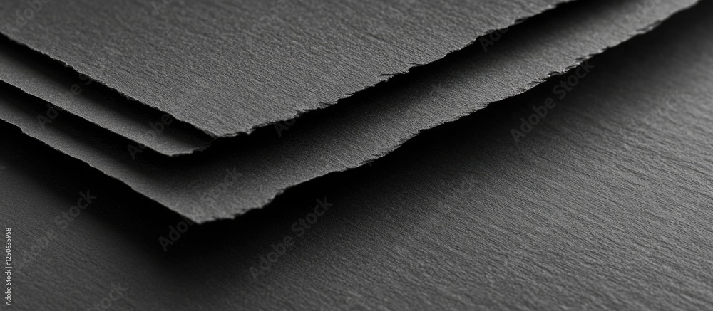 Poster black textured paper background with layers showcasing unique surface patterns for creative design a