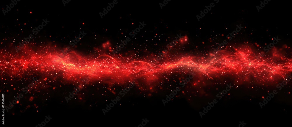 Poster red bokeh lights creating a shimmering effect on a dark background ideal for festive or artistic des