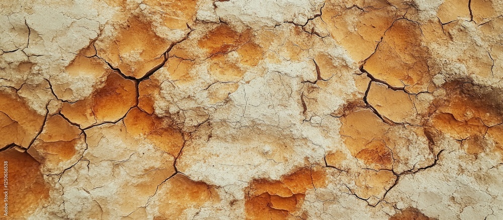 Poster cracked rock surface texture with earthy tones showcasing natural patterns and geological formations