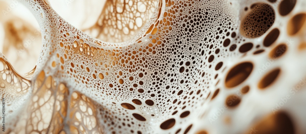 Aufkleber Intricate Textured Structure with Organic Patterns in Warm Tones and High Detail for Abstract and Scientific Backgrounds