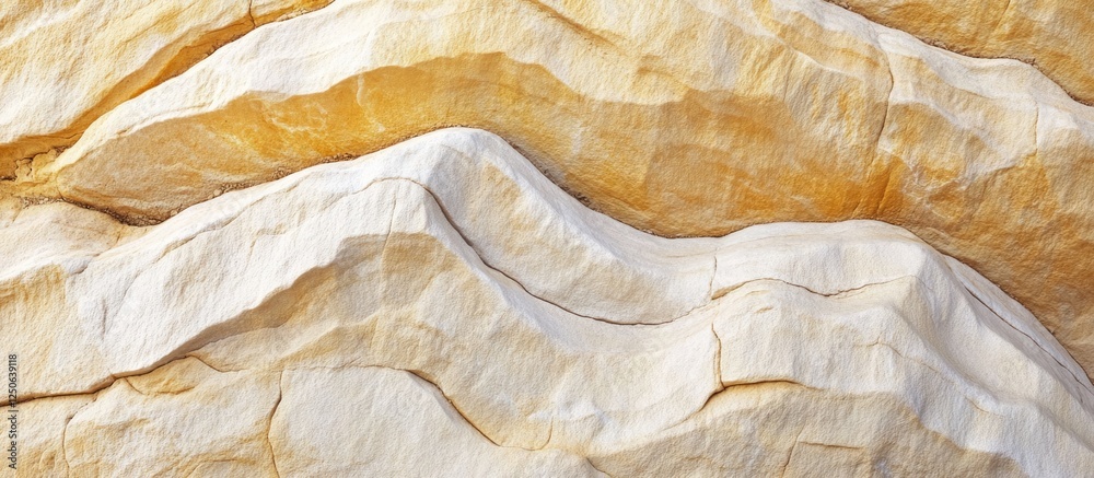 Aufkleber Natural sandstone texture with layered patterns ideal for backgrounds or design projects. Warm earthy tones create a soothing visual appeal.