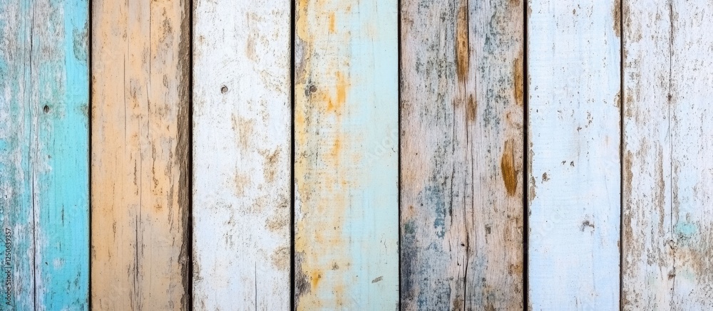 Poster weathered wooden planks with sandy tones perfect for rustic backgrounds and detailed design elements