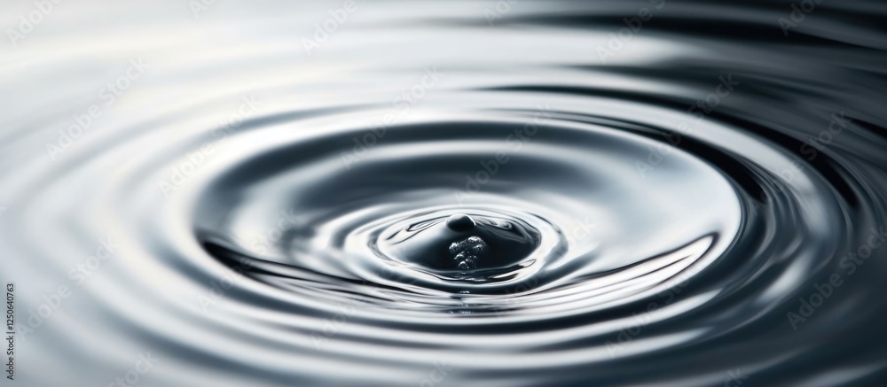 Aufkleber Grey rippled water in slow motion with gentle waves creating a calming and serene visual effect for relaxation or meditation themes.