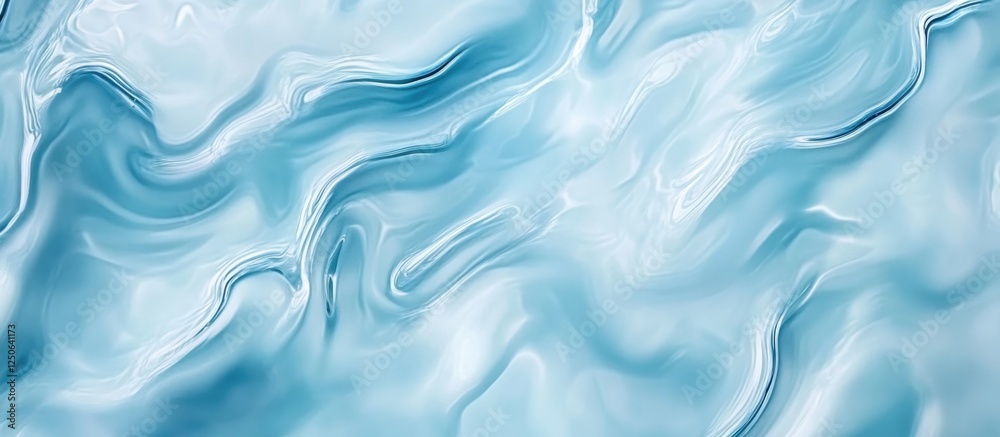 Aufkleber Rippled texture of clear water on a soft blue background creating a serene and calming visual ideal for backgrounds and designs