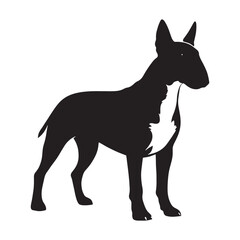 Unique Bull Terrier silhouette designed for professional creatives - Bull Terrier illustration - minimal Bull Terrier vector - dog silhouette
