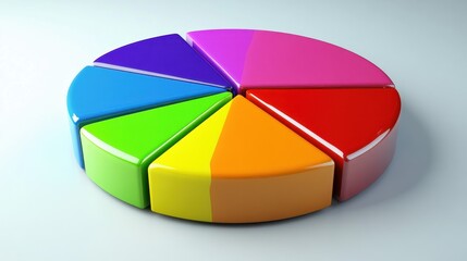 Obraz premium A pie chart on a laptop screen displaying customer segmentation analytics