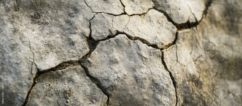Poster Cracked rock texture background suitable for various design projects and creative applications