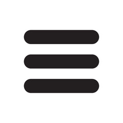 Fototapeta premium Hamburger icon with menu lines for food and navigation symbol