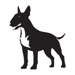 Professional Bull Terrier silhouette for digital branding and media - Bull Terrier illustration - minimal Bull Terrier vector - dog silhouette
