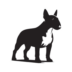 Premium-quality Bull Terrier silhouette for artwork and design - Bull Terrier illustration - minimal Bull Terrier vector - dog silhouette
