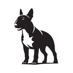 High-quality Bull Terrier silhouette with crisp and clear design - Bull Terrier illustration - minimal Bull Terrier vector - dog silhouette
