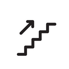 Upstairs icon with staircase and upward arrow for floor navigation