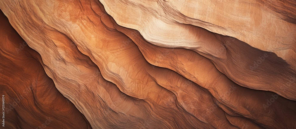 Poster natural sandstone texture with layered formations showcasing warm tones and smooth curves ideal for 