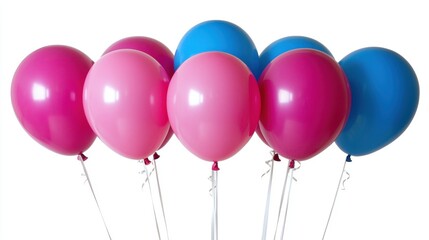 Colorful Pink and Blue Balloons for Celebratory Events and Parties