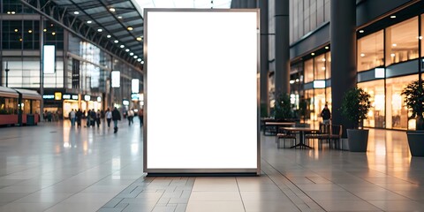 blank billboard at night