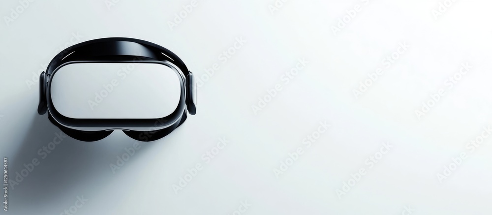 Aufkleber Revolutionary VR Headset on Minimalist Background with Empty Space for Custom Text Layout and Visual Branding