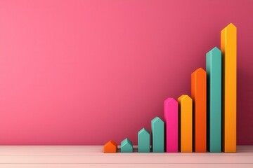 inventory management stock replenishment. property loan equity approval. Vibrant 3D chart showing seasonal inventory replenishment patterns and predicted stock needs, data-driven insights