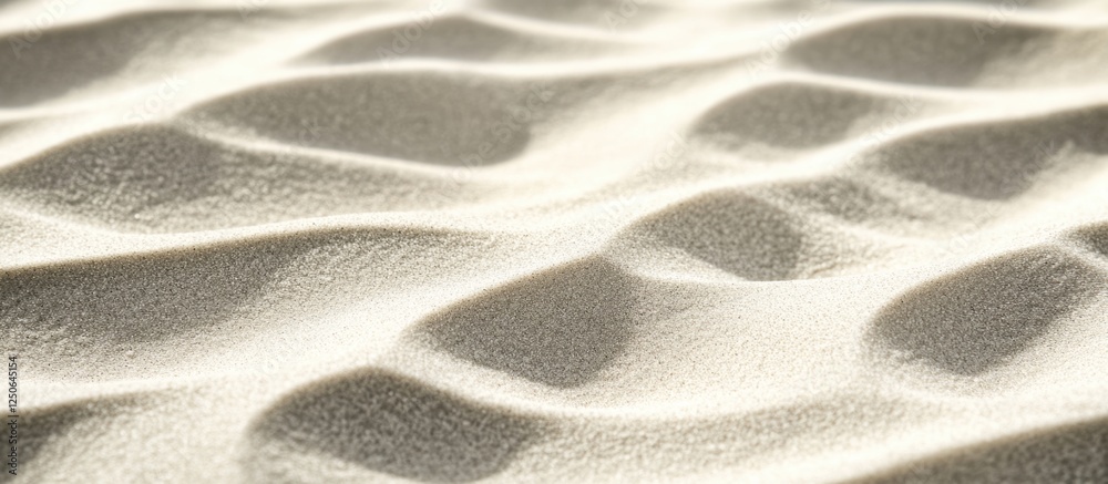 Poster soft undulating sand texture on a sunlit beach creating a serene coastal landscape impression