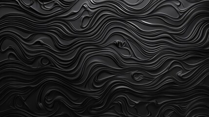 Obraz premium Black water surface with natural wave patterns