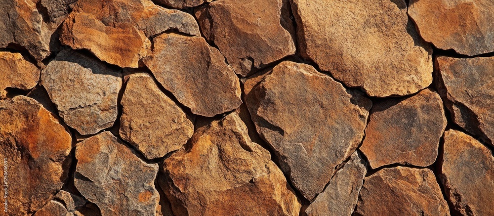 Poster textured rocky surface featuring irregularly shaped stones in earthy tones suitable for backgrounds 