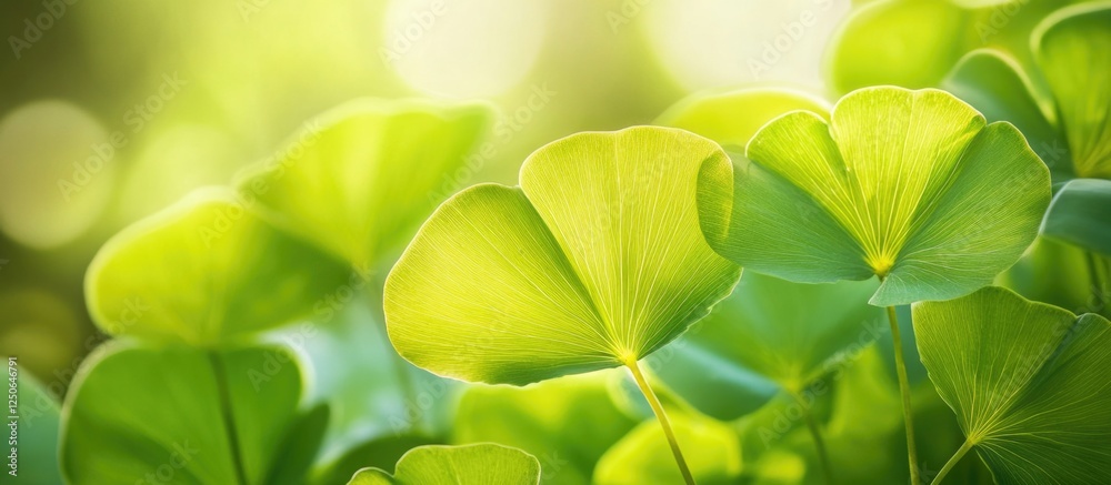 Poster vibrant sea grape leaves create a lush green backdrop with soft light enhancing the serene natural b