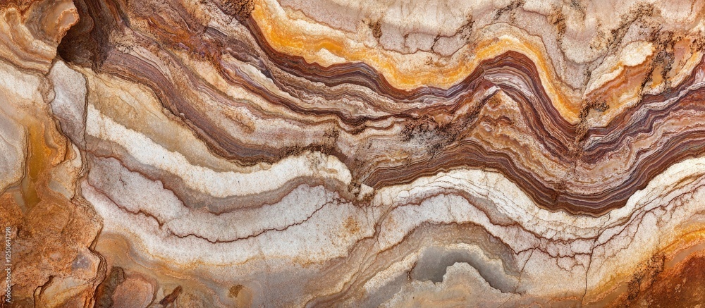 Aufkleber colorful natural rock texture with intricate layers and patterns showcasing earthy tones and mineral