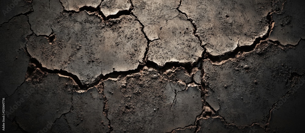 Poster cracked cement wall texture for backgrounds rustic weathered design with dark tones and dramatic eff