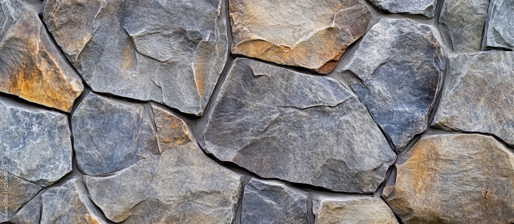 Poster natural stone rock wall texture patterned surface for architectural design and landscaping projects 