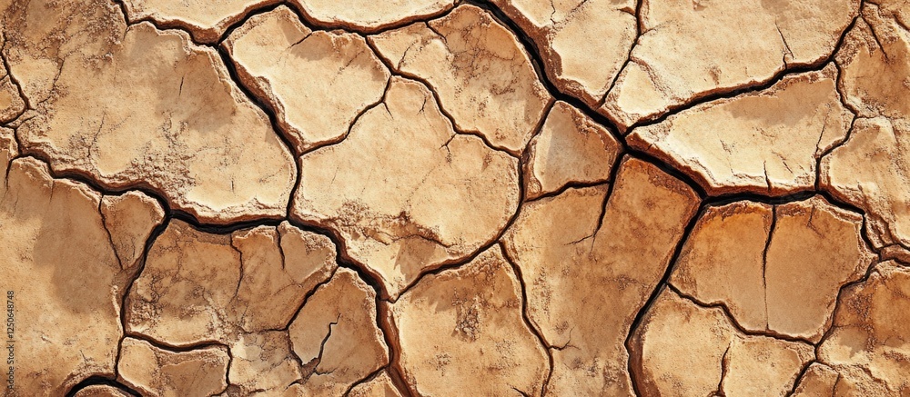 Aufkleber Closeup of cracked rock surface texture showcasing intricate patterns and earthy tones ideal for backgrounds and design projects.