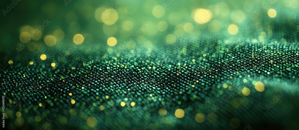 Aufkleber elegant green plastic surface texture with shimmering bokeh effects creating a visually captivating 