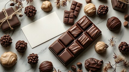 Milk and Dark Chocolate Assortment with Blank Card