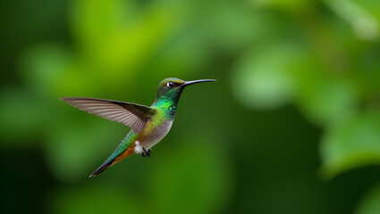 Fototapeta premium The Dazzling Aerial Acrobat: Grace and Speed of the Hummingbird