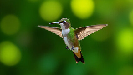 Fototapeta premium The Dazzling Aerial Acrobat: Grace and Speed of the Hummingbird