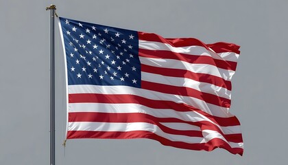 United States Flag Waving In The Wind