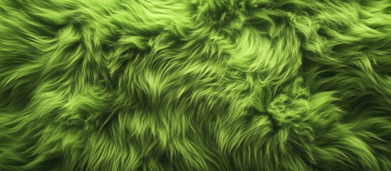 Green fur texture background ideal for design projects and creative visual applications.