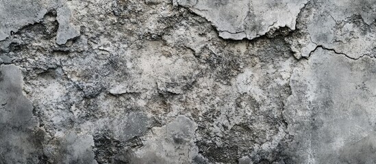 Fototapeta premium Weathered gray stone wall texture close-up for seamless background applications and architectural design projects.