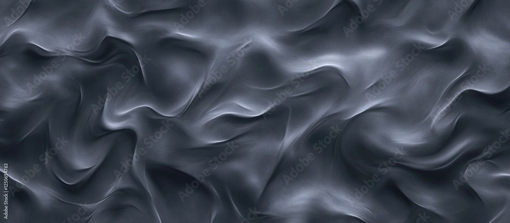 Aufkleber smooth flowing gray fabric texture with wave patterns creating an elegant and abstract background de