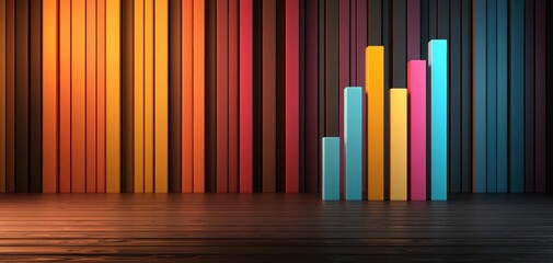 Obraz premium value and price worth comparison. Business meeting presentation featuring a glowing bar graph of Value vs Price with Worth displayed as the conclusion