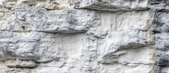 Gray limestone rock texture with rugged surface detail, showcasing natural patterns and mineral formations ideal for backgrounds and designs.