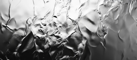 Abstract gray foil glass texture with bright light reflections and a shiny, rough surface for creative backgrounds and design elements.