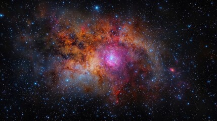 Fototapeta premium Colorful Deep Space Nebula With Stars